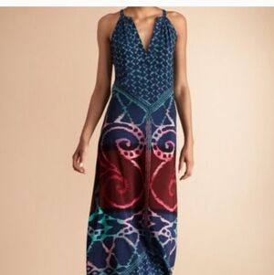 Donna Morgan Vintage Sleeveless Silky A-line Maxi Dress Size 8